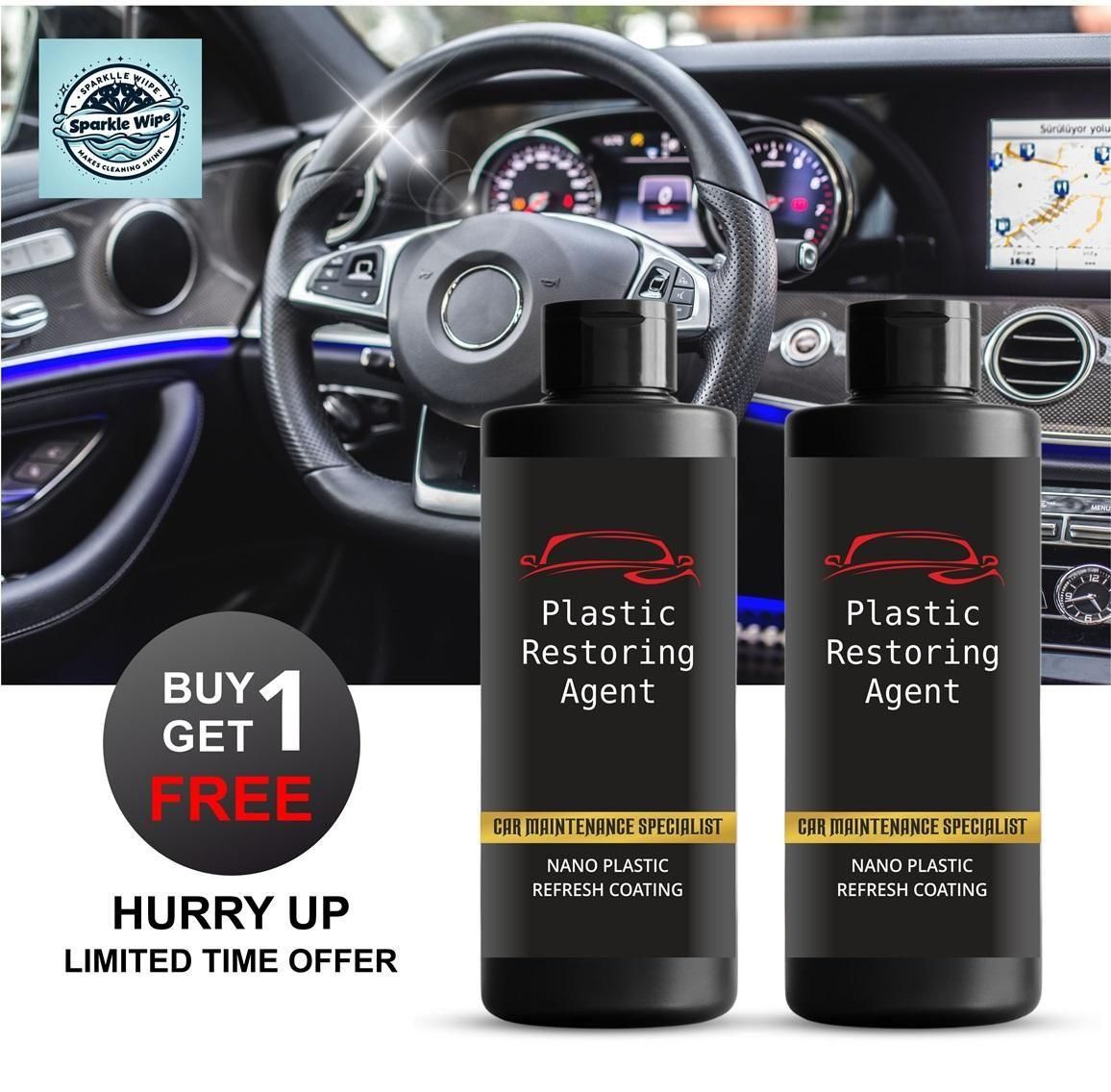 Nano Plastic Revitalizing Coating Agent for Car 100ml Buy 1 Get 1 free