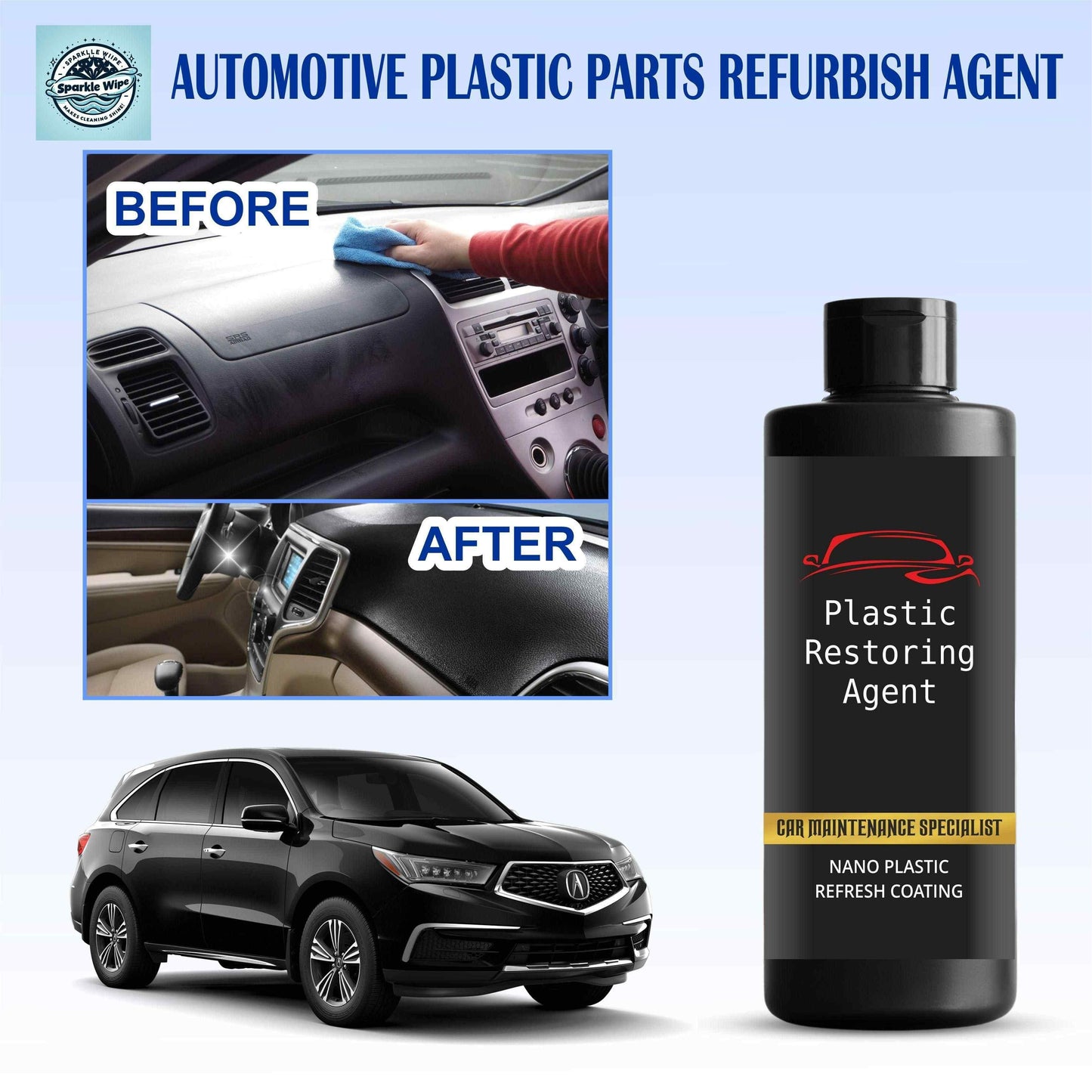 Nano Plastic Revitalizing Coating Agent for Car 100ml Buy 1 Get 1 free
